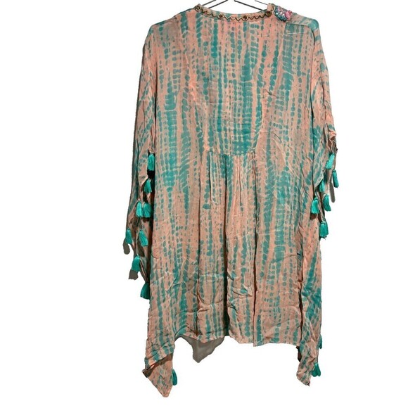 Miss June Paris Womens Tassel‎ Tunic Kaftan Dress Multicolor Sequins Embroidered - Picture 2 of 11